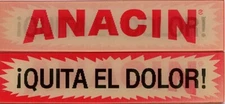 ANACIN Quita El Dolor! End the Pain! 1960's Spanish VARI-VUE Lenticular