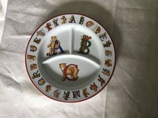 Tiffany  Co 1994 Alphabet Bears childs devided plate bear pictures ABC