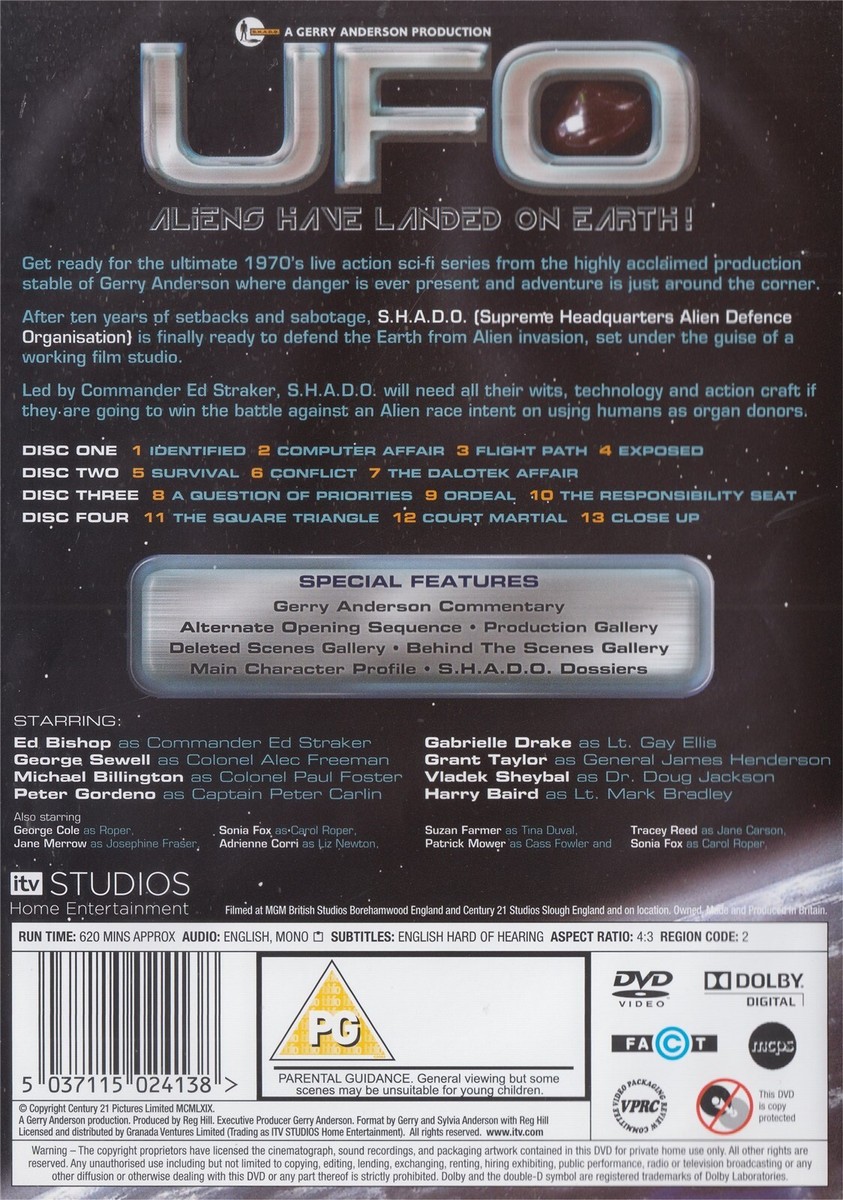 UFO - Series 1 - Complete (Box Set) (DVD, 2002) for sale