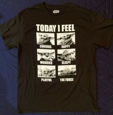 Star Wars Baby Yoda Men's Shirt Large Black