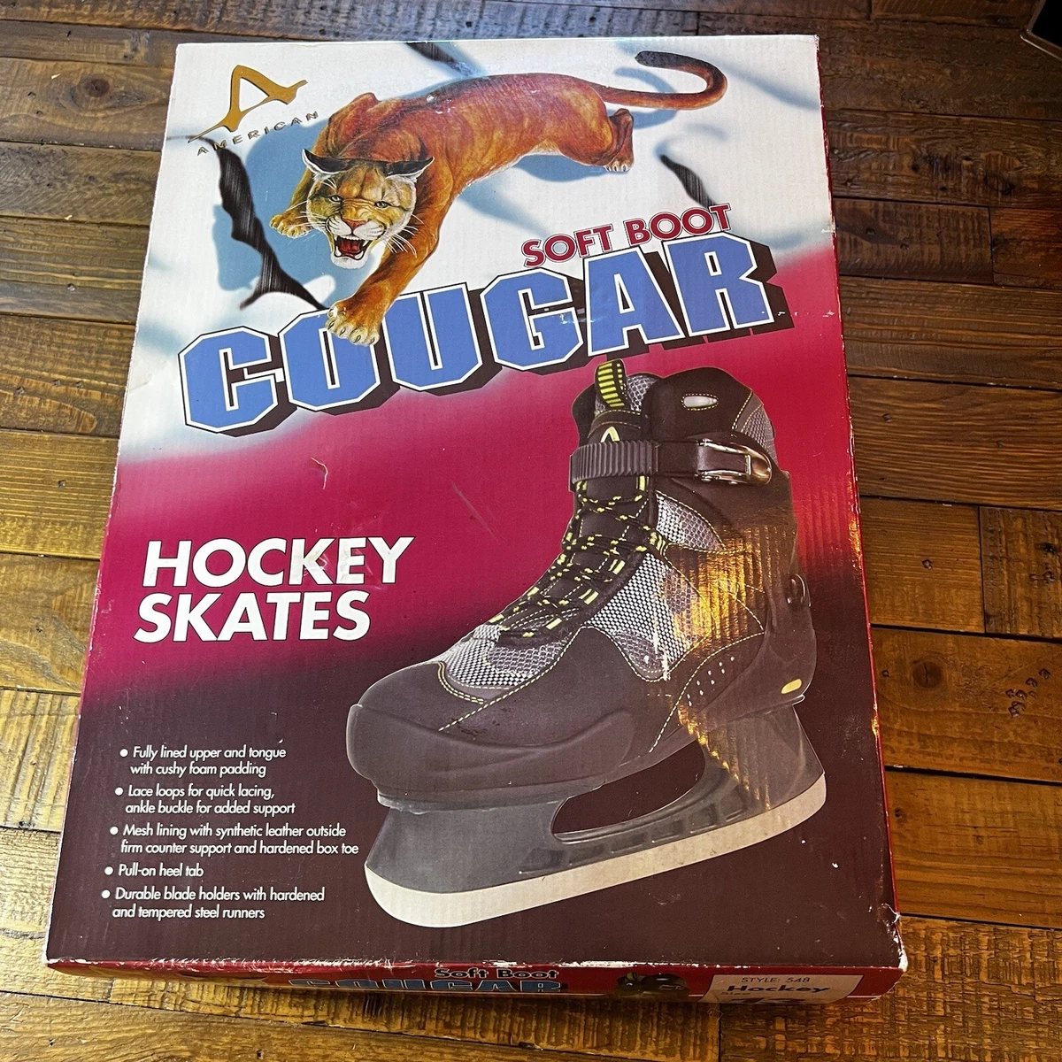 American athletic shoe senior cougar soft boot hockey best sale skates