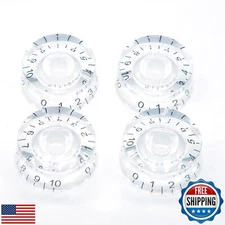 harpfeas 4PCS Imperial Inch Size LP Guitar Speed Dial Knobs 24 Fine Splines C