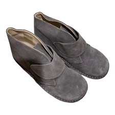 Pagano Boots Toddler Boys 29/11.5 Chukka Hook Loop Gray Suede Ankle Top Casual
