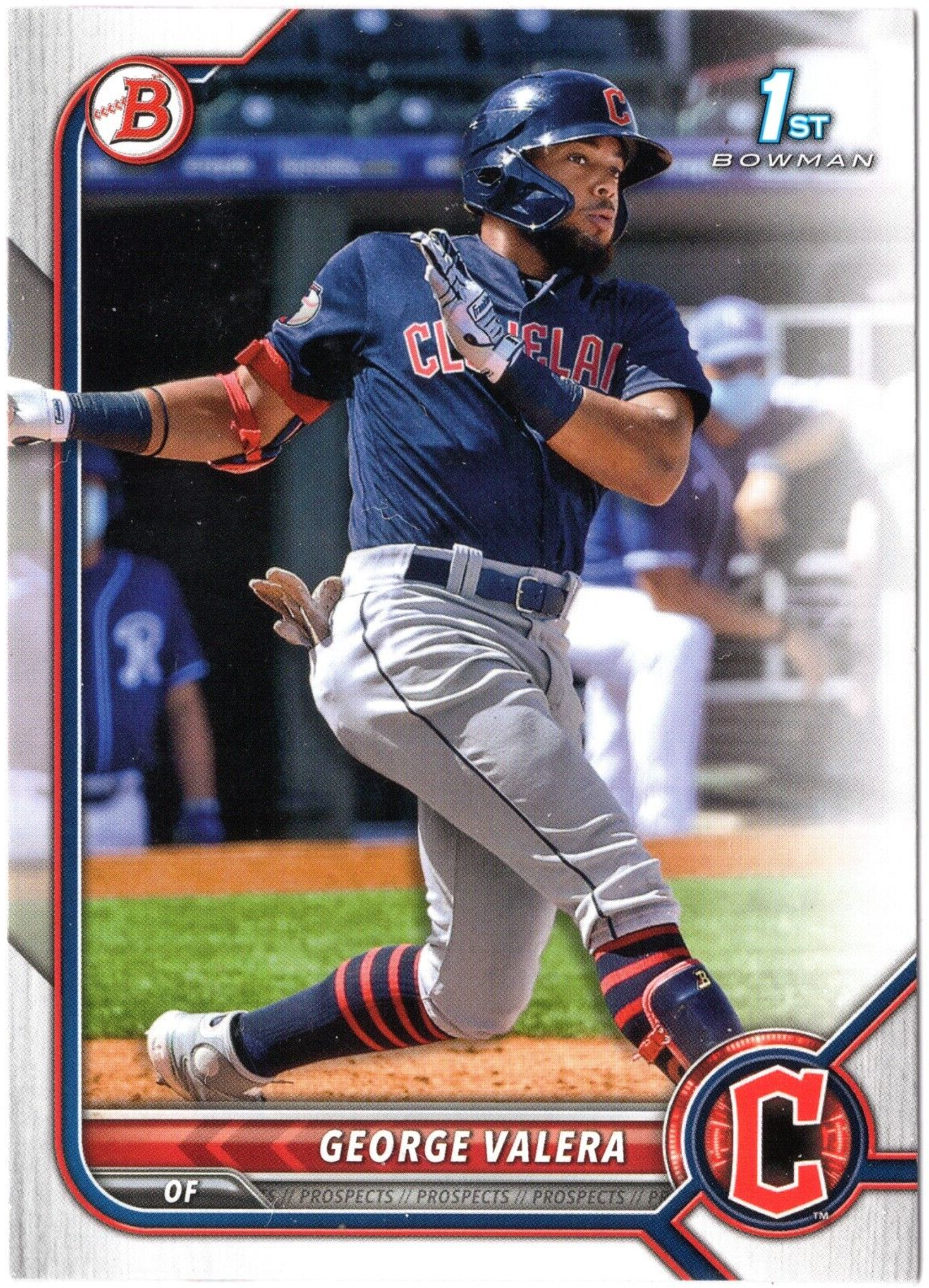 2022 Bowman Prospects George Valera BP-22 Cleveland Guardians Rookie Card