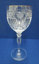 WATERFORD CRYSTAL  WATER/WINE GLASSES ** CARLETON SHELL **  ETCHED GOLD TRIM