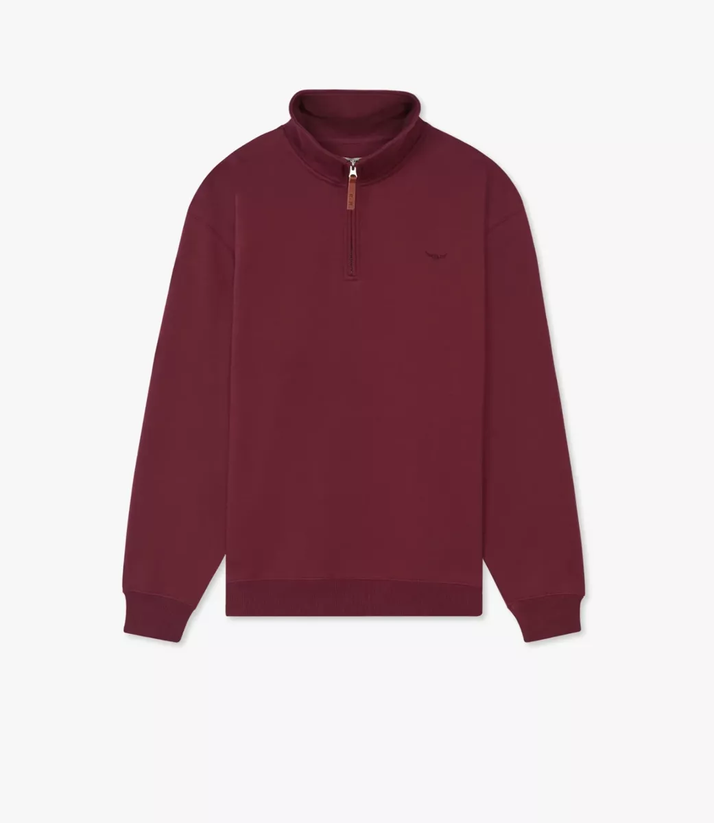RM Williams NEW Maroon Mulyungarie fleece jumper zip Size Small S
