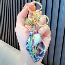Acrylic Conch Shell Keychains - Cute Purse Bag Charms Women Fashion Accessories.