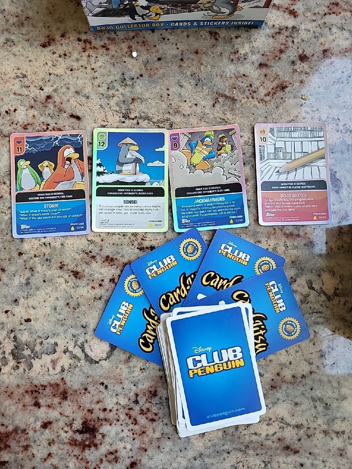 Disney Club Penguin Card Jitsu Lot Dojo Collectors Box Trading Card Game  Topps