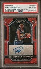 2022 Prizm Choice Rookie Signatures Peyton Watson #RSIPWS PSA 10