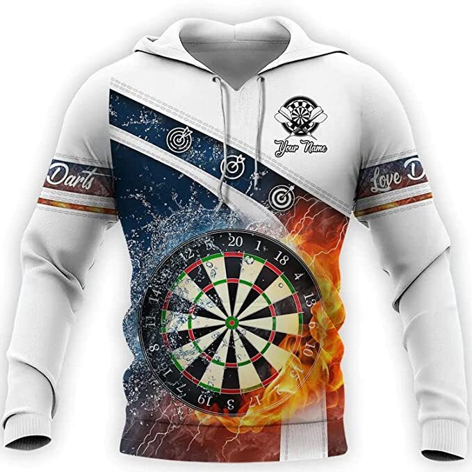 Personalized 3D Dart Hoodie, Dart Fire And Water Pattern Tshirt, Dart  Hoodies | eBay