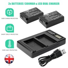 2x LP-E17 Battery +Charger For Canon EOS 750D 760D 200D Rebel SL3 T6i 850D 8000D