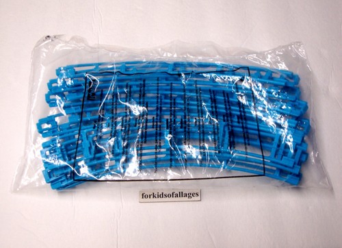 Micro Knex Track: 16 Blue 8" Curved K'nex Roller Coaster Parts / Pieces Lot - Picture 2 of 2