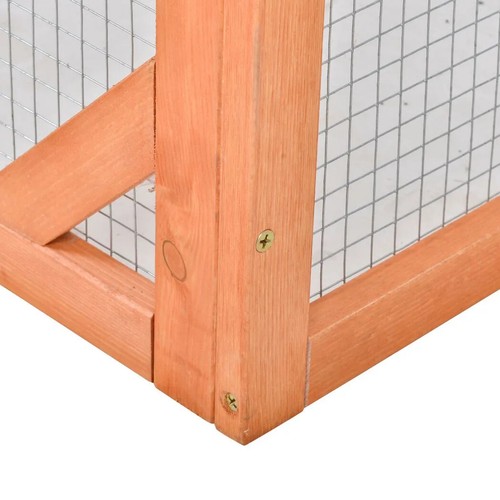 Cozy Rabbit Hutch & Run for Small Animals - Weather-Resistant Fir Wood Design - Picture 9 of 9