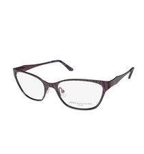 NUOVI OCCHIALI DANA BUCHMAN LYNDON PL CAT EYE DONNA VIOLA FULL-RIM METALLO &