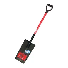 Bully Tools Spade, Edging and Planting Shovel, 12 ga. Steel Blade, Fiberglass