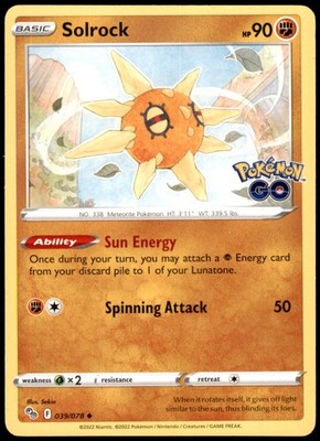 Pokemon - Solrock #039/078 - PGO Uncommon