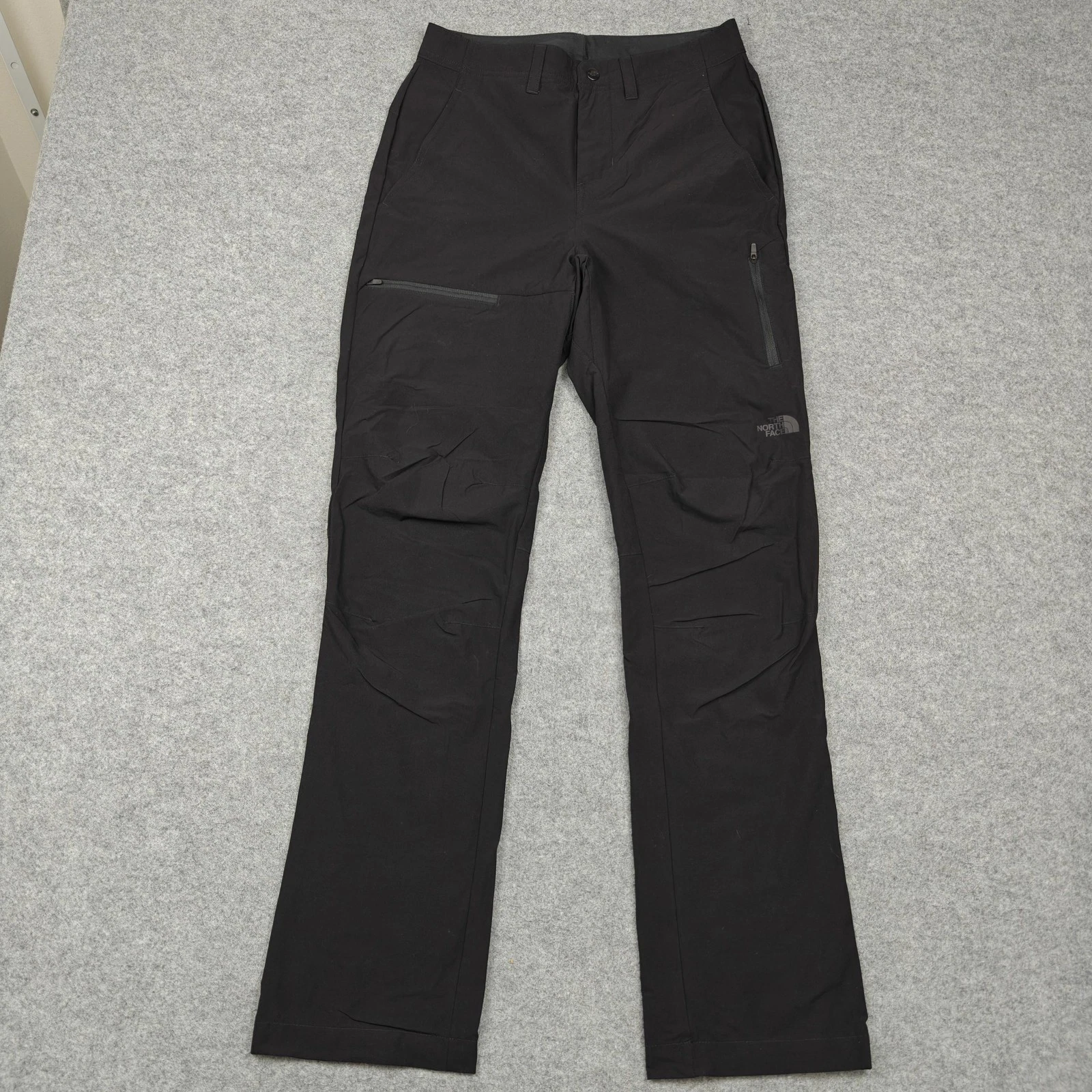 The North Face Pants Mens 28 Black FlashDry Softshell Hiking Zip Pockets Stretch