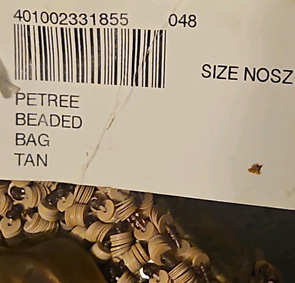 NWT Vtg Chico’s Petree Beaded Hand Bag With Button, Shell, Rock embellishments  - Image 4 of 4