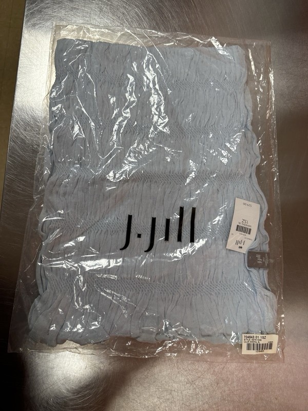 NWT J.Jill Mineral Blue Infinity Scarf with Smocked Ruching Bohemian Look