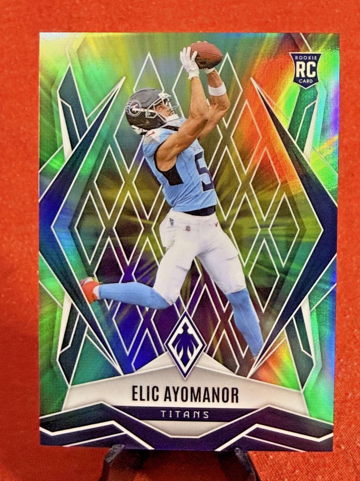 Elic Ayomanor RC 2025 Panini Phoenix Football Rookie #167 Colorburst / 10 Titans
