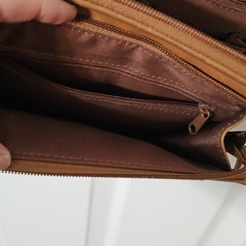 Vintage Fossil Leather Crossbody Bag Purse Brown Travel Small Messenger Bag - Picture 9 of 11