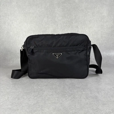 Sac bandoulière Prada Tessuto nylon nylon cuir noir sac bandoulière... - Photo 1/4