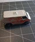 Vintage Hot wheels Black Walls 1974 White Super Van Flames Custom Real Riders
