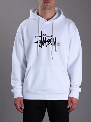Sweat à capuche stussy blanc taille XL en super état, très peu porté - Photo 1/4
