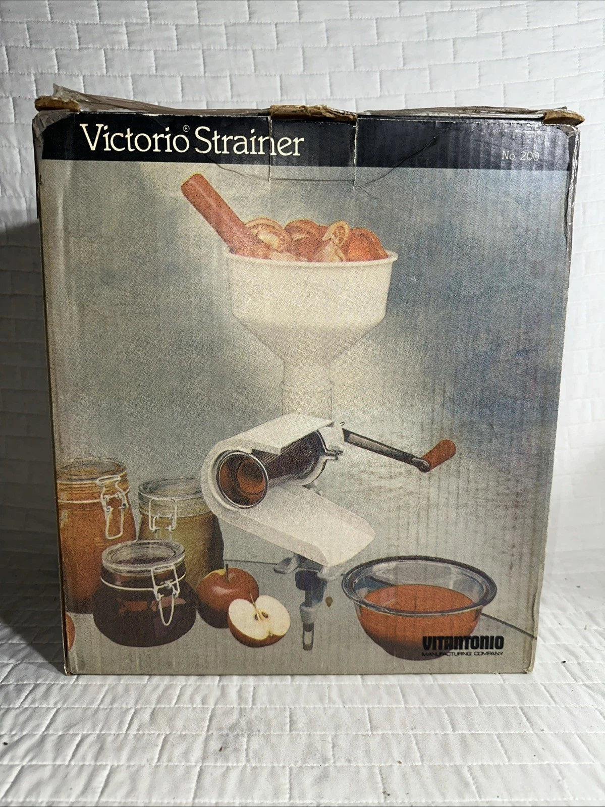Victorio No 200 Food Strainer Tomato Sauce Juicer Puree Table Mount Original Box