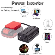 Battery Power Inverter Converter For Bauer 20V Battery DC 15-21V To AC 110V