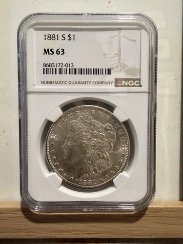 1881-S Morgan Silver Dollar NGC MS63 $1 Brilliant Uncirculated Coin