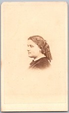 Antique CDV Circa 1860s J.W. Black Gorgeous Lady In Dress Boston