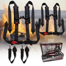 FAST SHIPPING! 5 Point Harnesses Latch & Link Buckle Black-X3 YXZ RZR Kawasaki