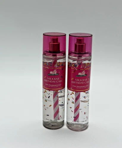 Bath & Body Works MILK BAR BIRTHDAY CAKE Fine Fragrance Mist Set of 2