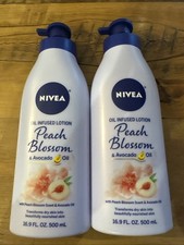 2 Nivea Oil Infused 16.9oz Peach Blossom and Avocado Oil Body Lotion Body