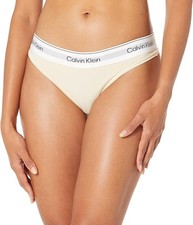 Calvin Klein Women S Modern Cotton Naturals Thong Stone Size 3X