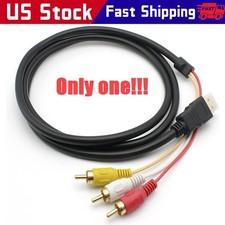 1080P HDMI Male to 3 RCA S-video AV Audio Cable Cord Adapter for TV HDTV DVD US