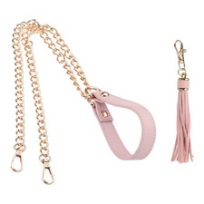 39 Inch Purse Chain Strap Purse Strap Replacement with Tassel, Pink/Gold