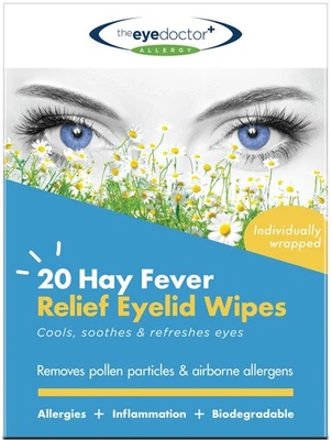 20 Hayfever Allergy Relief Eyelid Wipes The Eye Doctor Removes Pollen Soothing