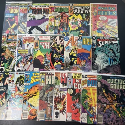 Marvel DC Lot Of 20 Vintage Comic Book 50 65 75 cent Thor Hulk Spider-Man ++