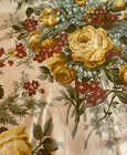 Vintage Waverly Bonded Glosheen Combed Cotton Fabric - MCM Floral - 58” x 45”