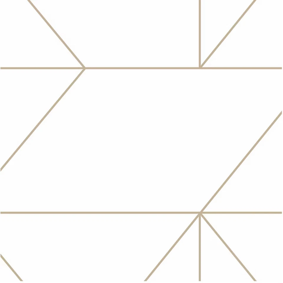 6 Double Rolls Graham & Brown Kelly Hoppen Wallpaper No. 103003 Geo Gold PS90 - Image 2 of 4