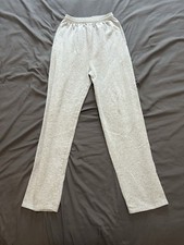 Hanes Men's EcoSmart Midweight Gray Open Bottom Leg Sweatpants with Pockets M