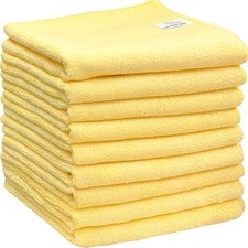 16" x 24" Microfiber Cleaning Towels, Heavy Duty 9 Pack 325 GSM Reusable for