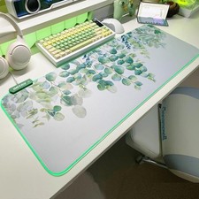 Spring Willow - RGB Green Gaming Mouse Pad 31.5x12 Inch PC XL Large Glowing L...