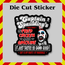 Captain Spaulding's Fried Chicken Sticker - Waterproof Decal for Water Bottles
