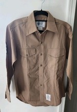 US Marine Corps Men's Dress Shirt Khaki, Long Sleeve and short sleeve