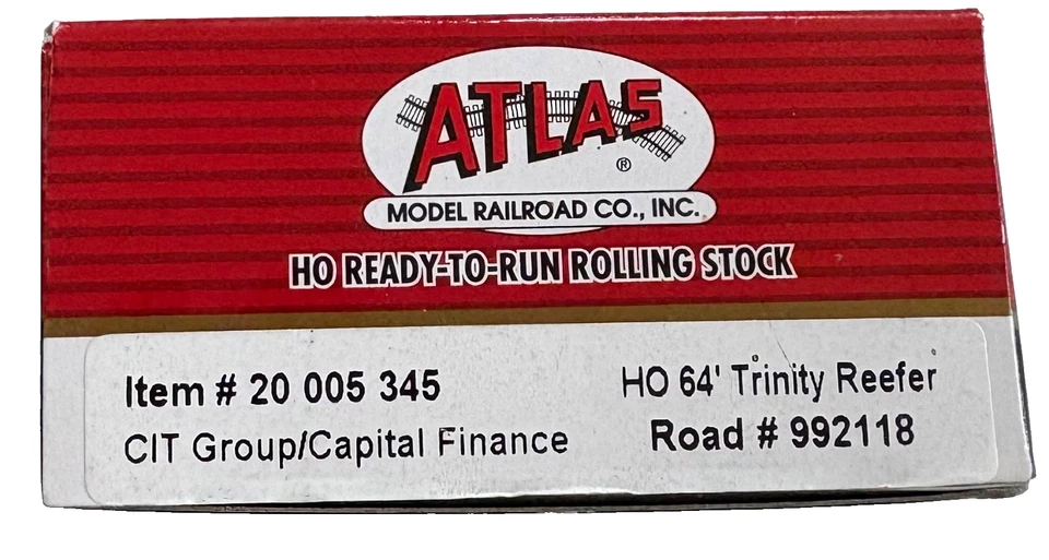 HO Scale Atlas 20005345 CIT Group CEFX 992118 Trinity Rail 64' Modern Reefer - Image 2 of 2