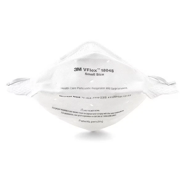 Particulate Respirator & Surgical Mask, N95, VFlex, Level 1, Flat-Fold, Metal