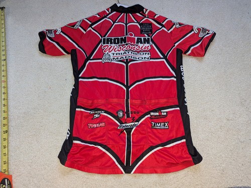 IronMan Finisher shirt Madison Wisconsin Cycling Running Swimming L spiderman - Picture 5 of 5